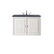 James Martin Vanities Athens 36in Single Vanity, Glossy White w/ 3 CM Charcoal Soapstone Quartz Top E645-V36-GW-3CSP - alternate 2